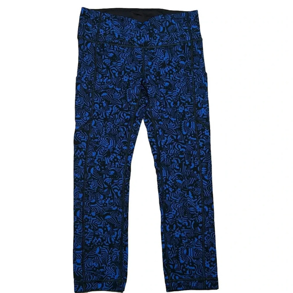 Lululemon Speed Crop Woman's Size 4 Seawheeze Leggings - Picture 1 of 8